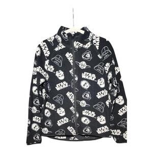 H&M Star Wars Sport Black & White Fleece Zip Jacket Kids 6-8Y